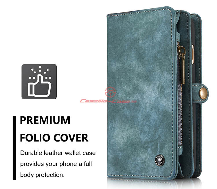 CaseMe iPhone 6 Plus Detachable 2 in 1 Zipper Wallet Folio Case