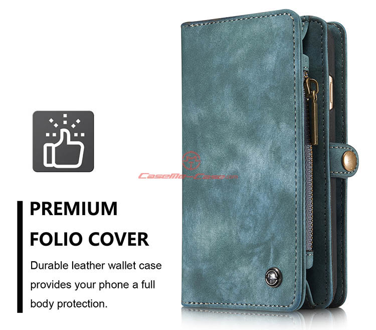 CaseMe iPhone 6s Detachable 2 in 1 Zipper Wallet Folio Case