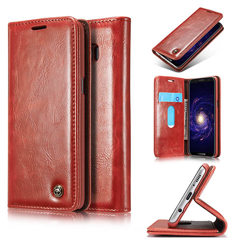 CaseMe Samsung Galaxy S8 Plus Magnetic Flip PU Leather Wallet Case Red