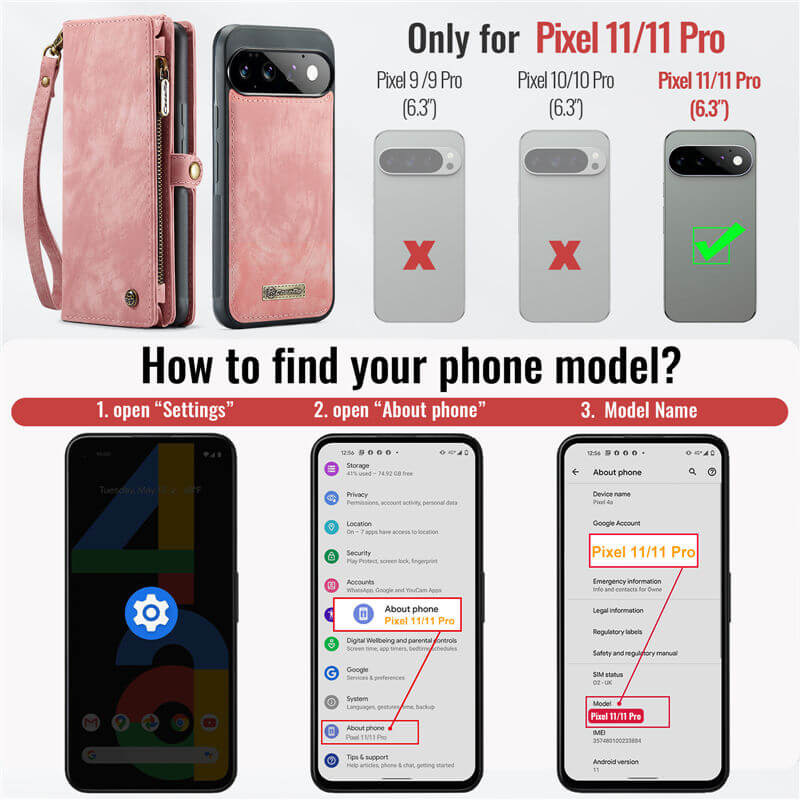 CaseMe Google Pixel 11/Pixel 11 Pro Wallet Case