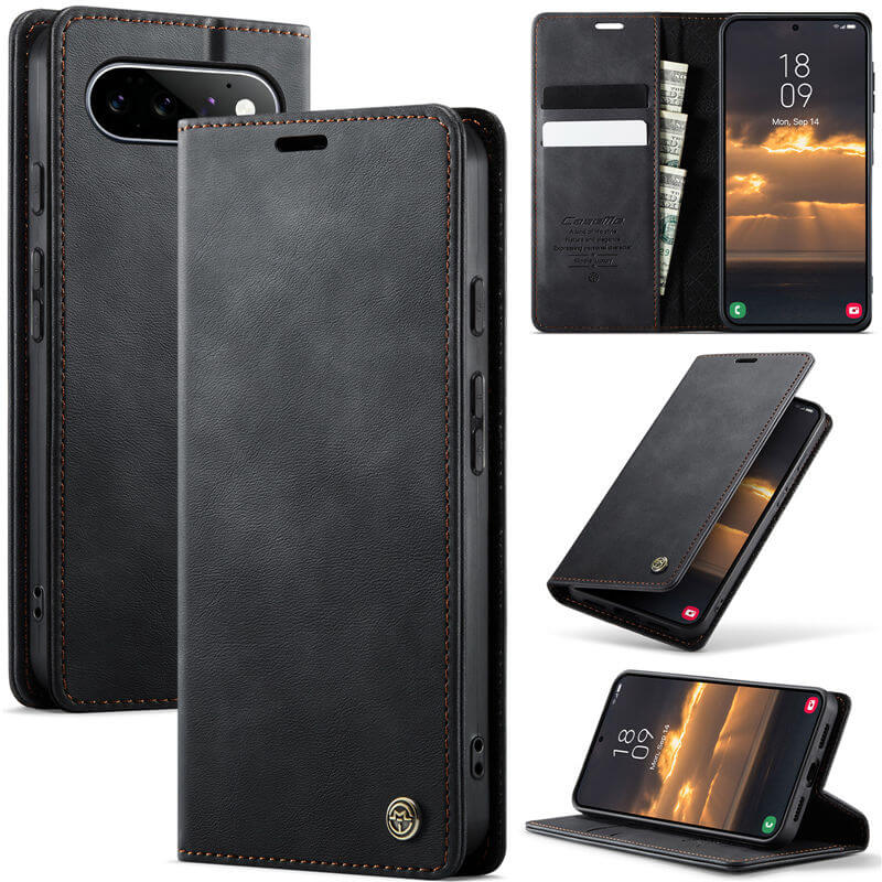 CaseMe Google Pixel 11/Pixel 11 Pro Magnetic Wallet Case with RFID Blocking Black