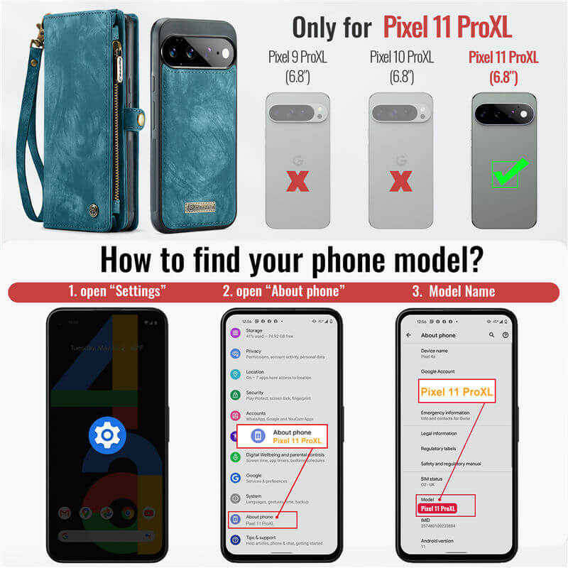 CaseMe Google Pixel 11 Pro XL Wallet Case