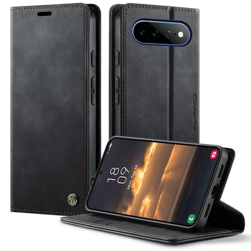 CaseMe Google Pixel 11 Pro XL Magnetic Wallet Case with RFID Blocking Black
