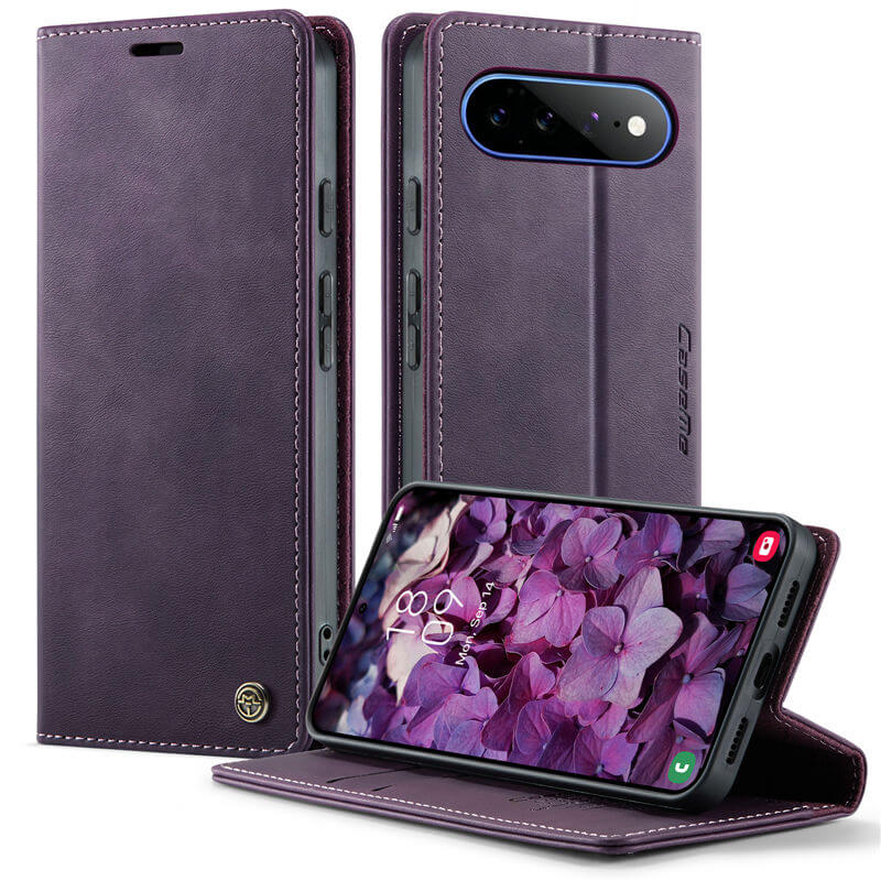 CaseMe Google Pixel 11 Pro XL Magnetic Wallet Case with RFID Blocking Purple