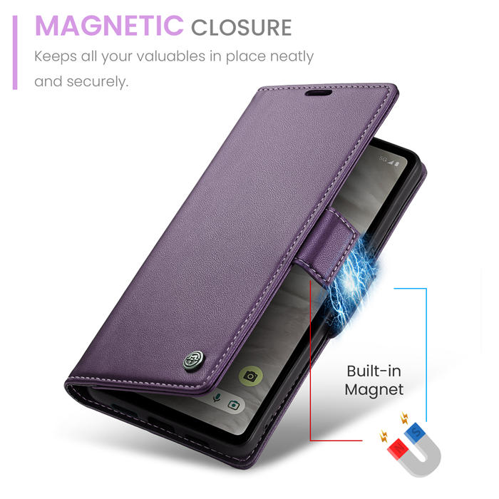 CaseMe Google Pixel 7A Wallet RFID Blocking Magnetic Buckle Case