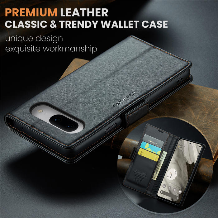 CaseMe Google Pixel 8 Wallet RFID Blocking Magnetic Buckle Case