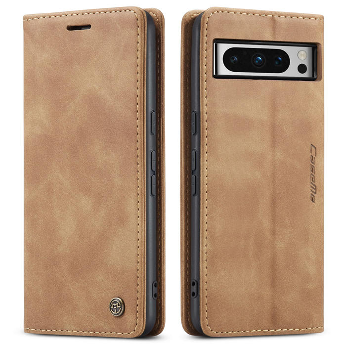 CaseMe Google Pixel 8 Pro Wallet kickstand Magnetic Leather Case with Wrist Strap