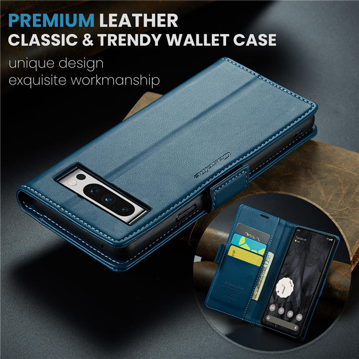 CaseMe Google Pixel 8 Pro Wallet RFID Blocking Magnetic Buckle Case