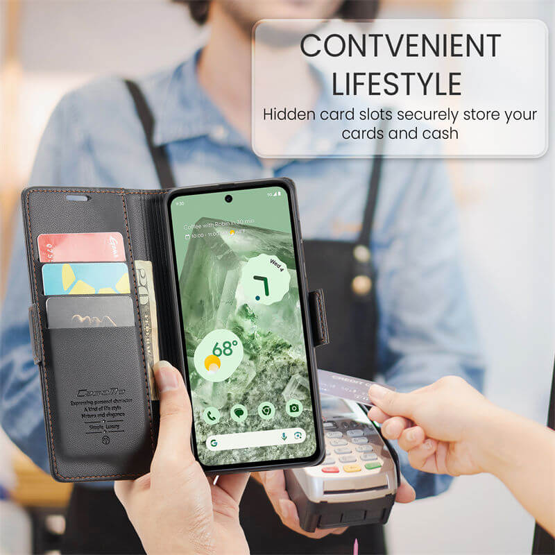 CaseMe Google Pixel 8A Wallet RFID Blocking Case