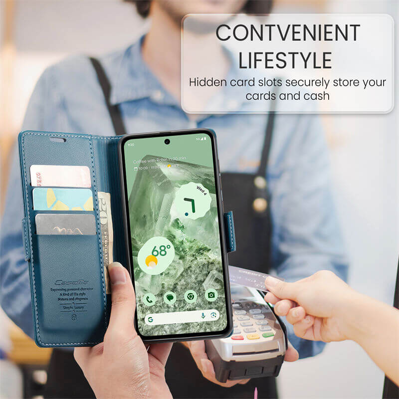 CaseMe Google Pixel 8A Wallet RFID Blocking Case
