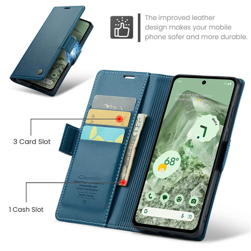 CaseMe Google Pixel 8A Wallet RFID Blocking Case