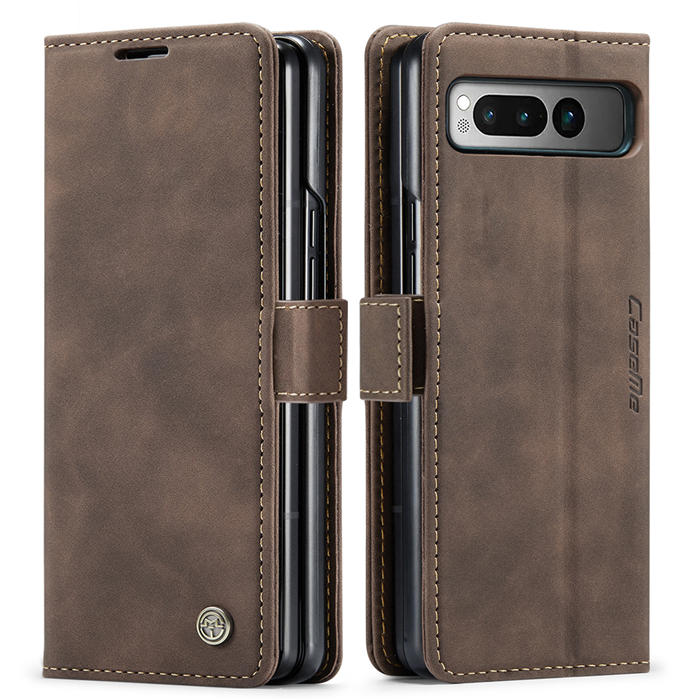 CaseMe Google Pixel Fold Wallet Kickstand Leather Case with Wrist Strap