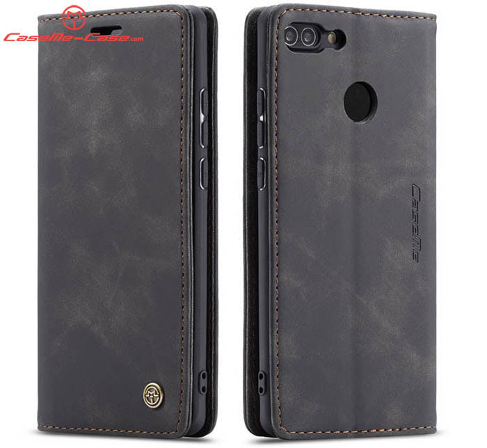 CaseMe Huawei P Smart Retro Wallet Kickstand Magnetic Flip Leather Case