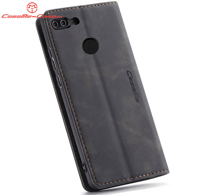 CaseMe Huawei P Smart Retro Wallet Kickstand Magnetic Flip Leather Case