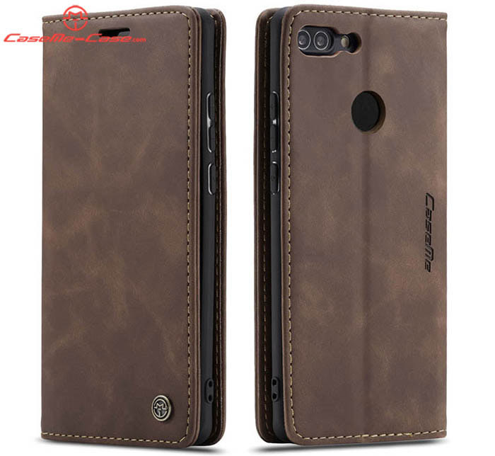 CaseMe Huawei P Smart Retro Wallet Kickstand Magnetic Flip Leather Case