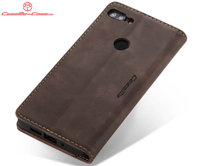 CaseMe Huawei P Smart Retro Wallet Kickstand Magnetic Flip Leather Case