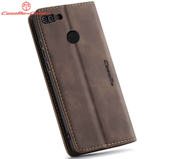 CaseMe Huawei P Smart Retro Wallet Kickstand Magnetic Flip Leather Case