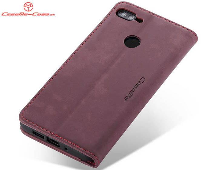 CaseMe Huawei P Smart Retro Wallet Kickstand Magnetic Flip Leather Case