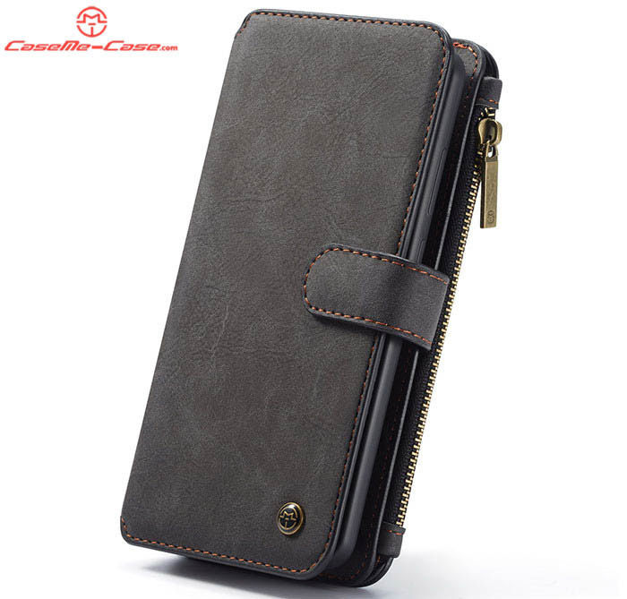 CaseMe Huawei Mate 20 Zipper Wallet Magnetic Detachable 2 in 1 Folio Flip Case