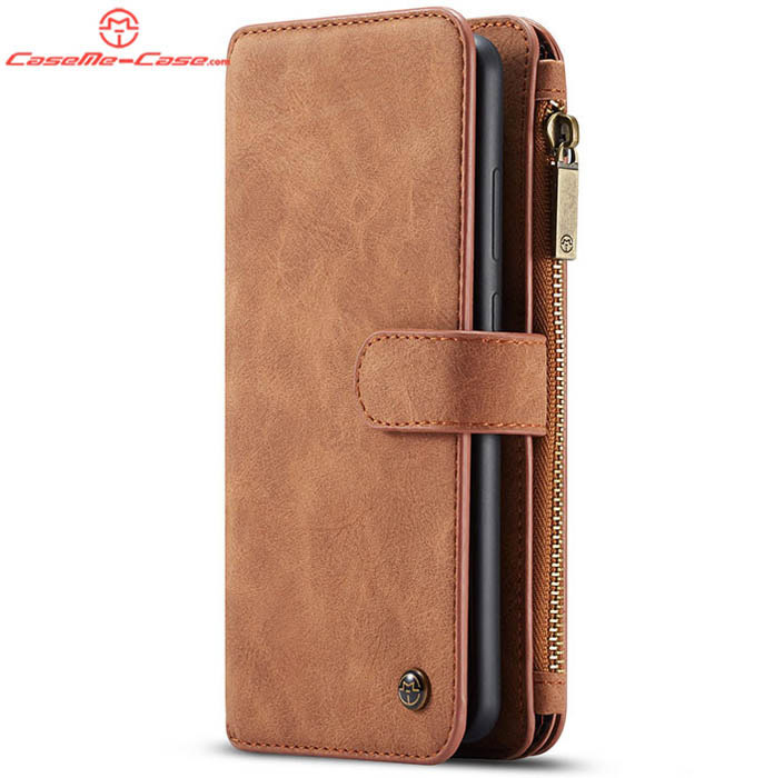 CaseMe Huawei Mate 20 Zipper Wallet Magnetic Detachable 2 in 1 Folio Flip Case