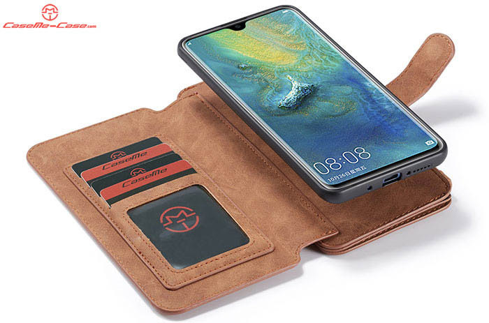 CaseMe Huawei Mate 20 Zipper Wallet Magnetic Detachable 2 in 1 Folio Flip Case