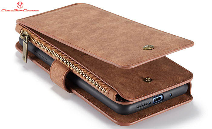 CaseMe Huawei Mate 20 Zipper Wallet Magnetic Detachable 2 in 1 Folio Flip Case