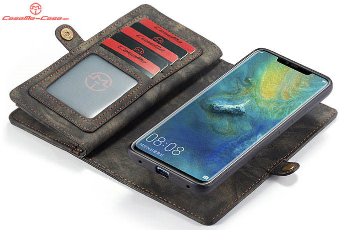 CaseMe Huawei Mate 20 Pro Zipper Wallet Magnetic Detachable 2 in 1 Folio Case