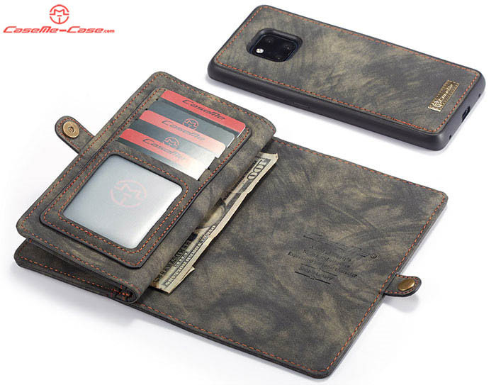 CaseMe Huawei Mate 20 Pro Zipper Wallet Magnetic Detachable 2 in 1 Folio Case