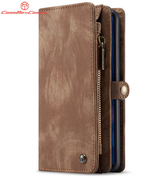 CaseMe Huawei Mate 20 Pro Zipper Wallet Magnetic Detachable 2 in 1 Folio Case