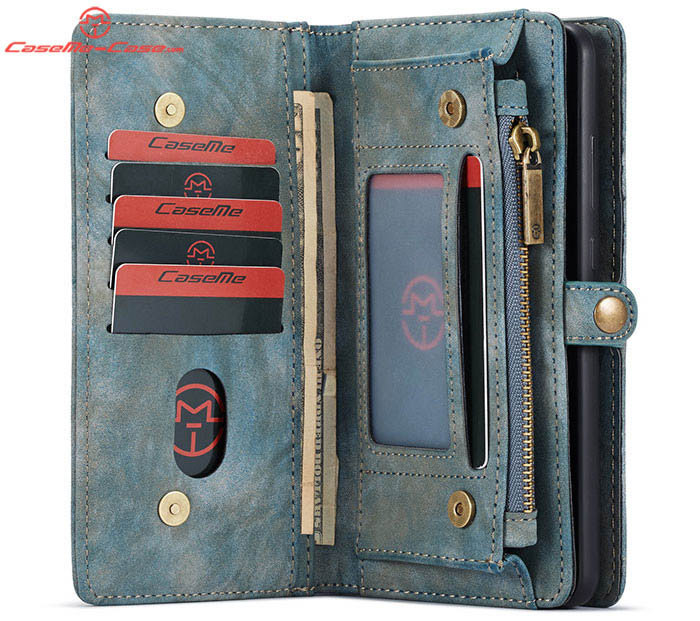 CaseMe Huawei Mate 20 Zipper Wallet Magnetic Detachable 2 in 1 Folio Case