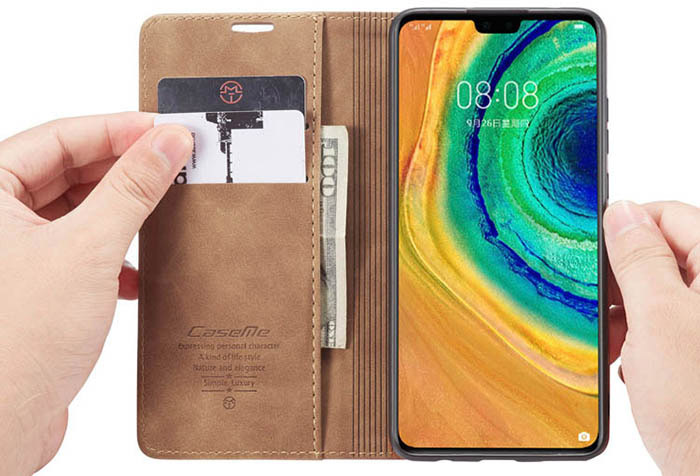 CaseMe Huawei Mate 30 Wallet Kickstand Magnetic Flip Leather Case