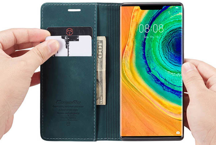 CaseMe Huawei Mate 30 Pro Wallet Kickstand Magnetic Flip Leather Case