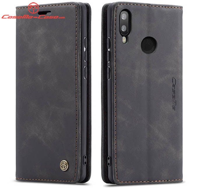 CaseMe Huawei P Smart 2019 Retro Wallet Kickstand Magnetic Flip Leather Case