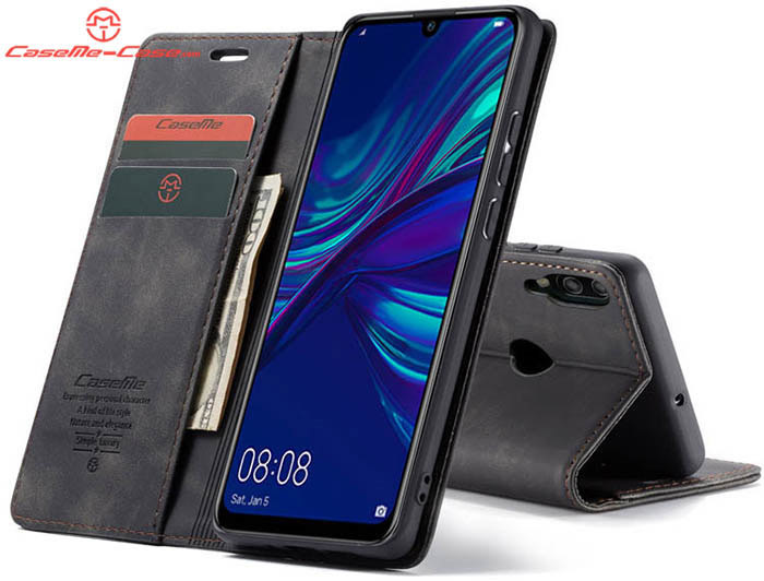 CaseMe Huawei P Smart 2019 Retro Wallet Kickstand Magnetic Flip Leather Case