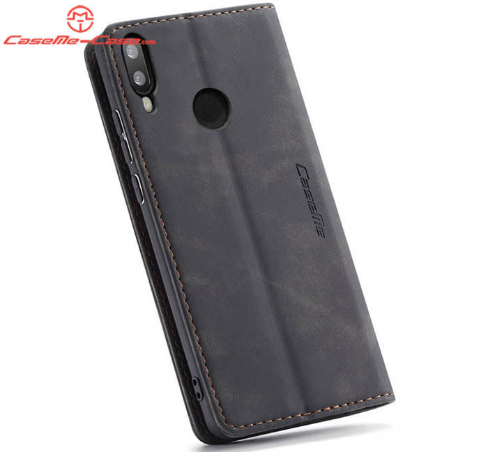 CaseMe Huawei P Smart 2019 Retro Wallet Kickstand Magnetic Flip Leather Case