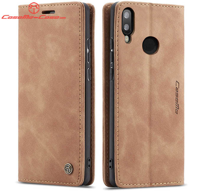 CaseMe Huawei P Smart 2019 Retro Wallet Kickstand Magnetic Flip Leather Case