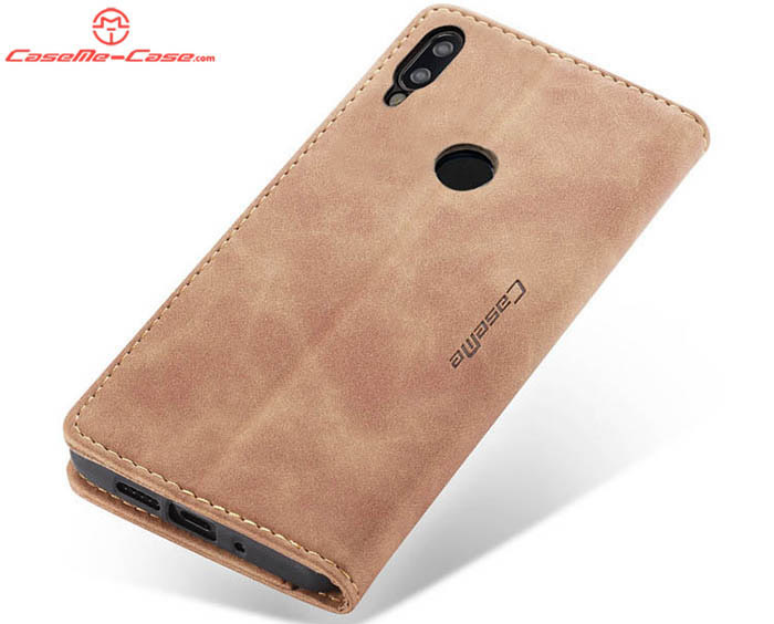 CaseMe Huawei P Smart 2019 Retro Wallet Kickstand Magnetic Flip Leather Case