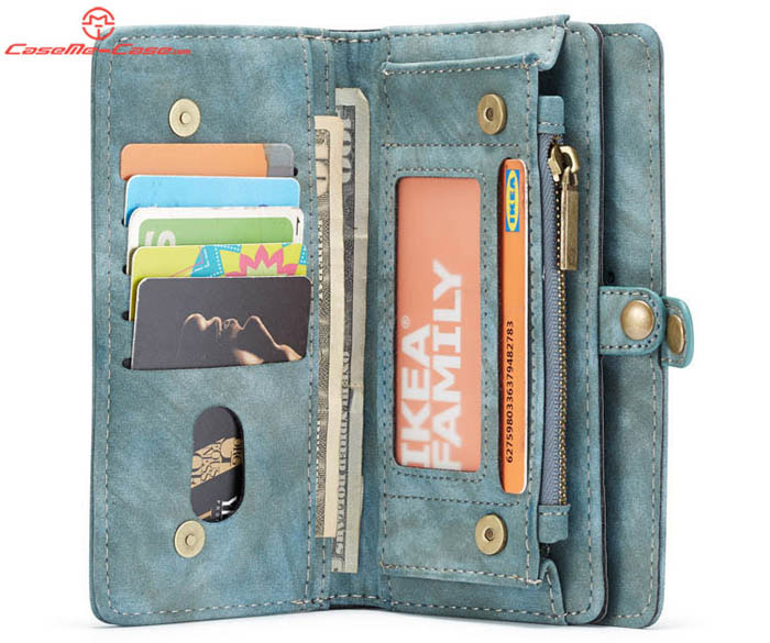 CaseMe Huawei P20 Zipper Wallet Magnetic Detachable 2 in 1 Folio Case