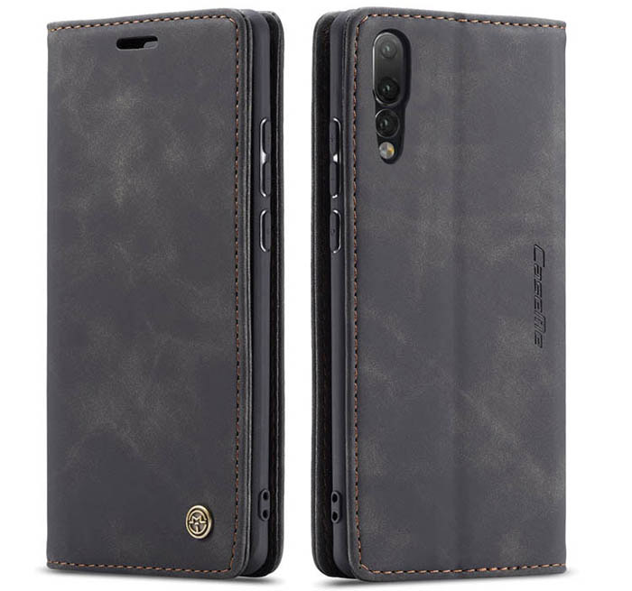CaseMe Huawei P20 Retro Wallet Kickstand Magnetic Flip Leather Case