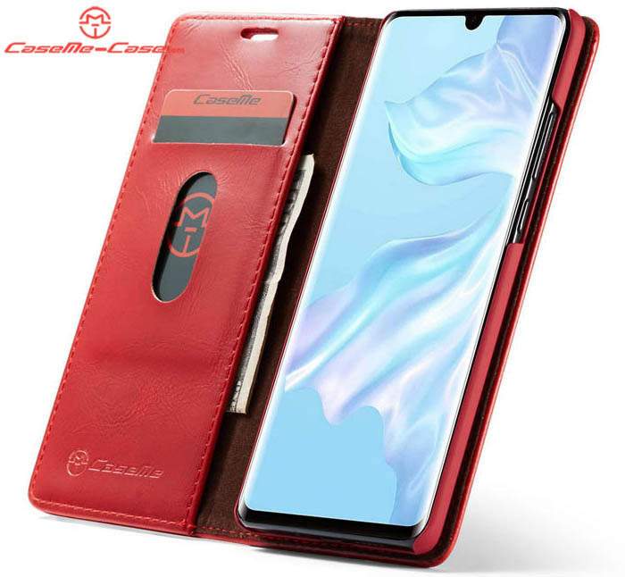 CaseMe Huawei P30 Magnetic Flip Wallet Stand Case