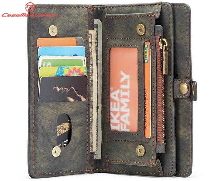 CaseMe Huawei P30 Zipper Wallet Magnetic Detachable 2 in 1 Folio Case