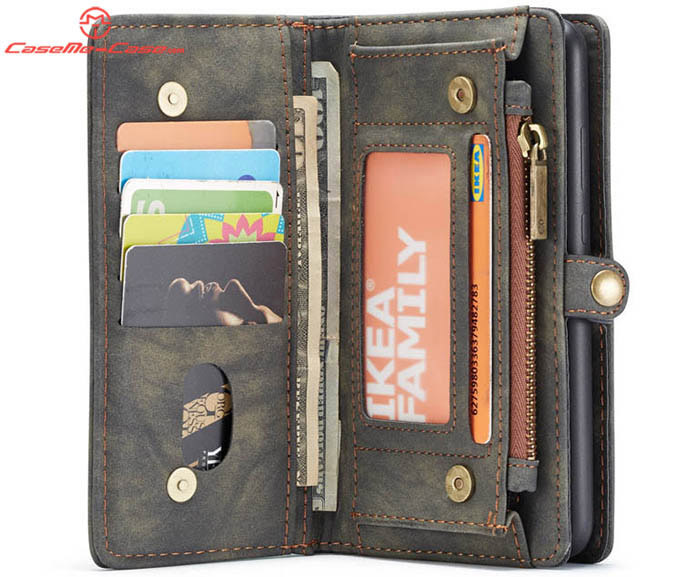 CaseMe Huawei P30 Lite Zipper Wallet Magnetic Detachable 2 in 1 Folio Case