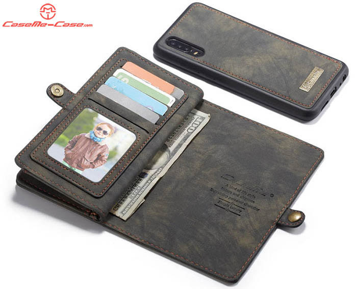 CaseMe Huawei P30 Lite Zipper Wallet Magnetic Detachable 2 in 1 Folio Case