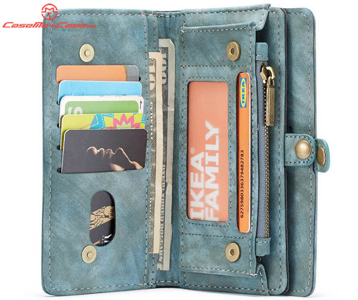 CaseMe Huawei P30 Lite Zipper Wallet Magnetic Detachable 2 in 1 Folio Case