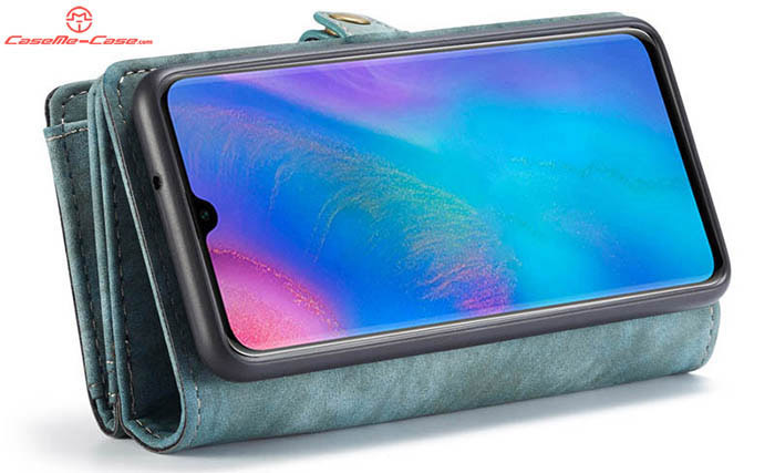 CaseMe Huawei P30 Lite Zipper Wallet Magnetic Detachable 2 in 1 Folio Case