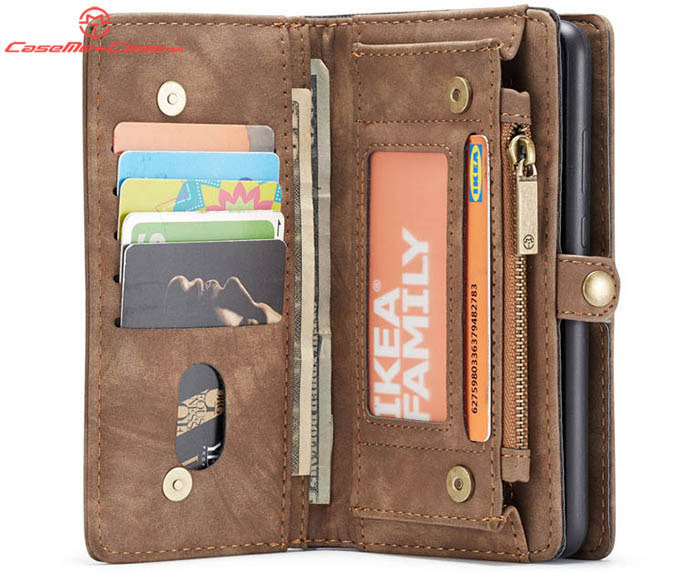 CaseMe Huawei P30 Zipper Wallet Magnetic Detachable 2 in 1 Folio Case