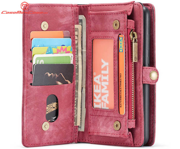 CaseMe Huawei P30 Zipper Wallet Magnetic Detachable 2 in 1 Folio Case