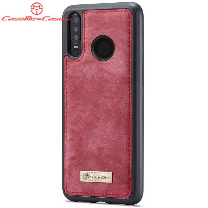 CaseMe Huawei P30 Lite Zipper Wallet Magnetic Detachable 2 in 1 Folio Case