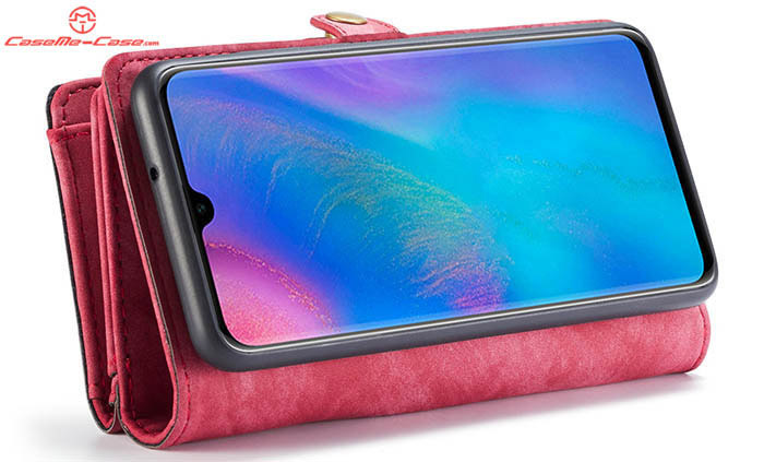 CaseMe Huawei P30 Lite Zipper Wallet Magnetic Detachable 2 in 1 Folio Case