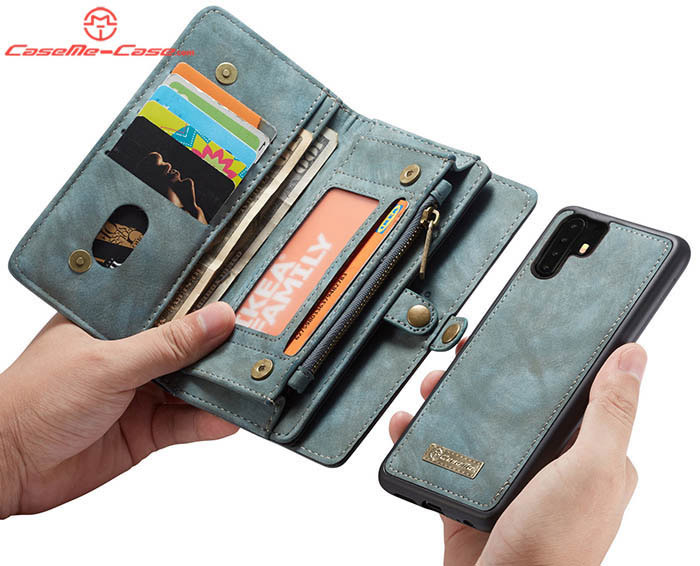 CaseMe Huawei P30 Pro Zipper Wallet Magnetic Detachable 2 in 1 Folio Case